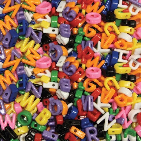 Shaped Beads, Uppercase Letters, Approx. 7/8in, PK288, Creativity Street, Mfr#: PAC3253