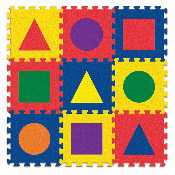 Carpet Tiles, Shapes, 12in. x 12in., 9 Count, Wonderfoam, Mfr#: PAC4354