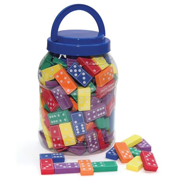 Dominoes, Assorted Colors, 1-3/4in Wide x 3/8in Thick, PK168, Wonderfoam, Mfr#: PAC4468