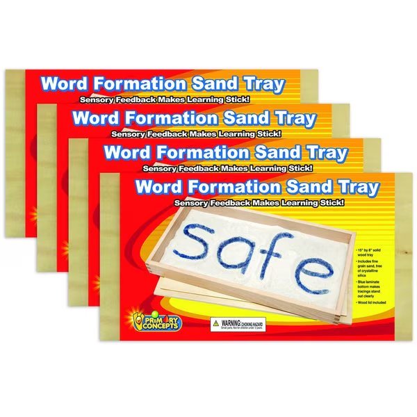 Word Formation Sand Tray, 15inW x 8inL, 4PK, Primary Concepts, Mfr#: 3003