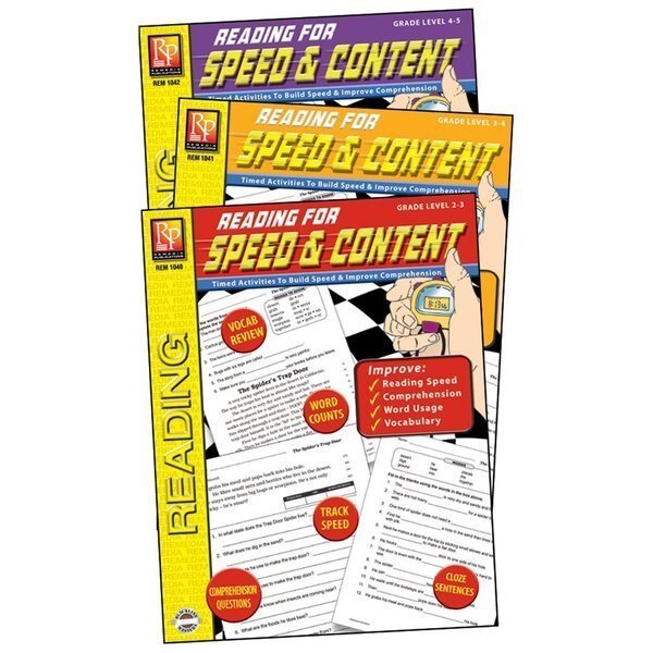 Reading for Speed + Content 3-Book Set, Remedia Publications, Mfr#: 1043