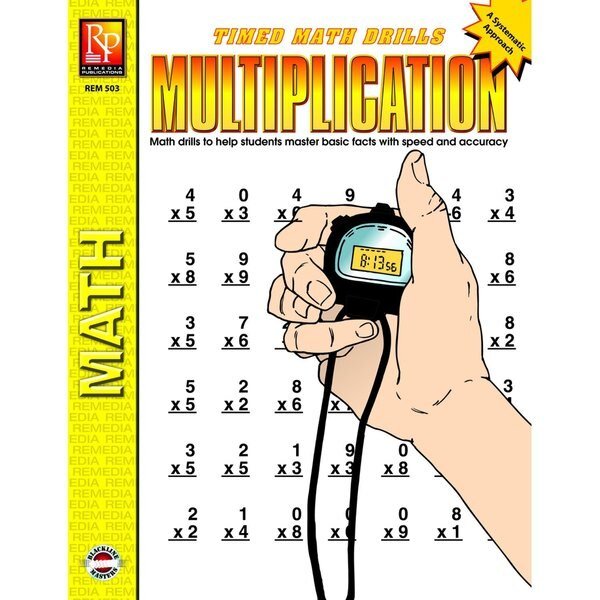 Multiplication Timed Math Drills Book, Remedia Publications, Mfr#: 503