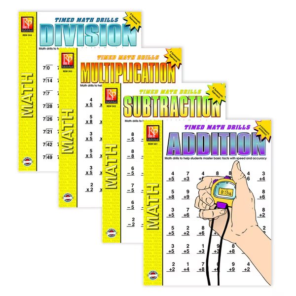 Timed Math Drills Book Set, Remedia Publications, Mfr#: 505