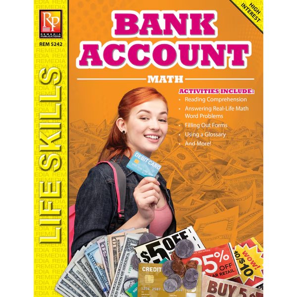 Bank Account Math - Life Skills Math Series, Remedia Publications, Mfr#: REM 5242