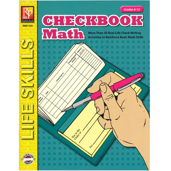 Checkbook Math Book, Grades 6-12, Remedia Publications, Mfr#: 524