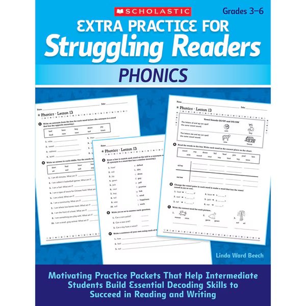 Extra Practice for Struggling Readers - Phonics, Scholastic, Mfr#: 9780545124096