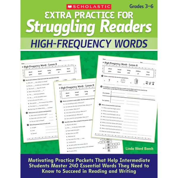 Extra Practice for Struggling Readers - High-Frequency Words, Scholastic, Mfr#: 9780545124102