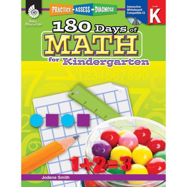 180 Days of Math Book, Grade K, Shell Education, Mfr#: 50803