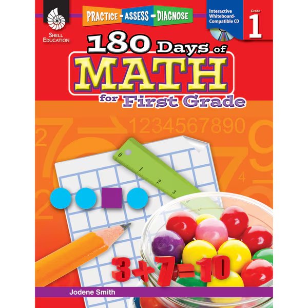180 Days of Math Book, Grade 1, Shell Education, Mfr#: 50804