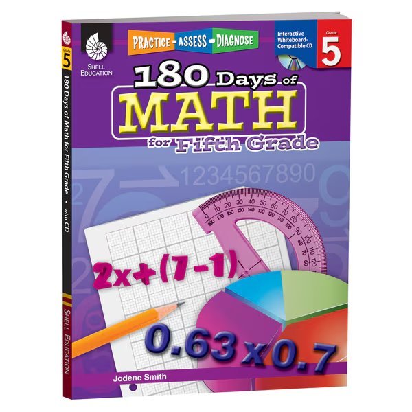 180 Days of Math Book, Grade 5, Shell Education, Mfr#: 50808