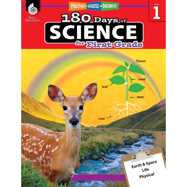 Shell Education 180 Days of Science Book, Grade 1, Shell Education, Mfr#: 51407