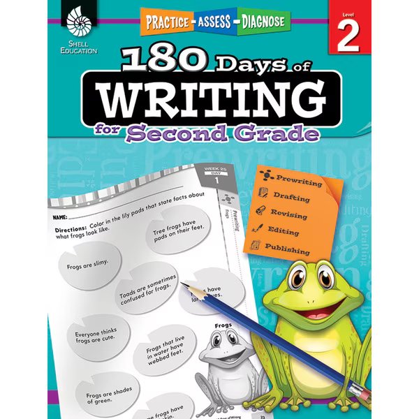 180 Days of Writing for Second Grade, Shell Education, Mfr#: 51525