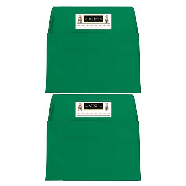Seat Sack, Standard, 14 inch, Chair Pocket, Green, PK2, Seat Sack, Mfr#: 114-GR
