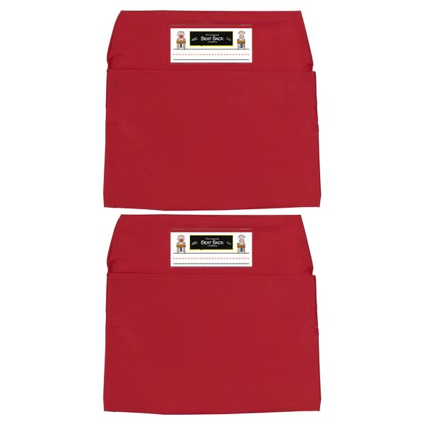Seat Sack, Medium, 15 inch, Chair Pocket, Red, PK2, Seat Sack, Mfr#: 115-RD