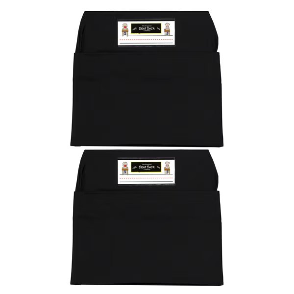 Seat Sack, Large, 17 inch, Chair Pocket, Black, PK2, Seat Sack, Mfr#: 117-BK