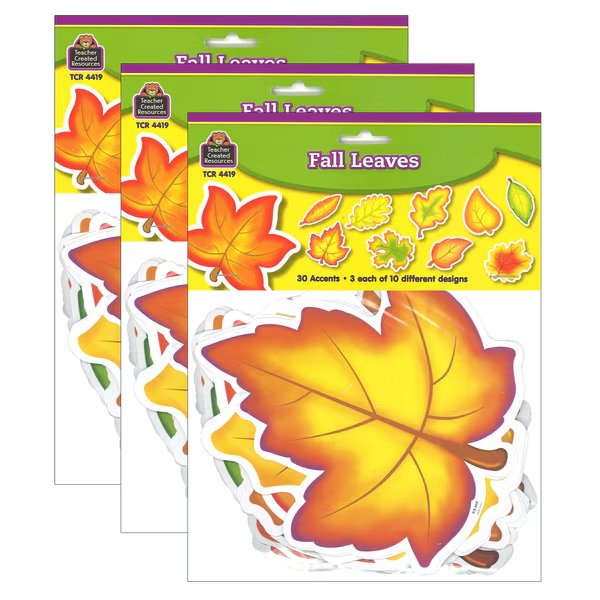 Fall Leaves Accents, PK90, Teacher Created Resources, Mfr#: TCR4419