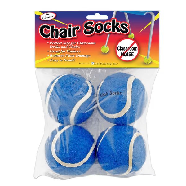 Chair Socks, Blue, PK144, The Pencil Grip, Mfr#: TPG-233