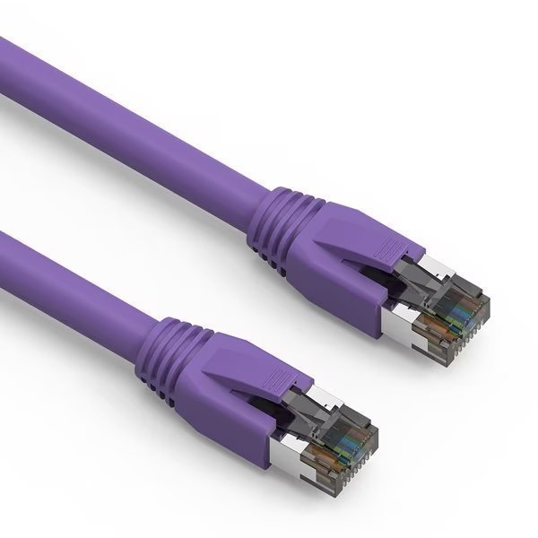 CAT8 S/FTP Ethernet Network Cable 24AWG 2GHz 40G- 35ft- Purple, Bestlink Netware, Mfr#: 100362PU