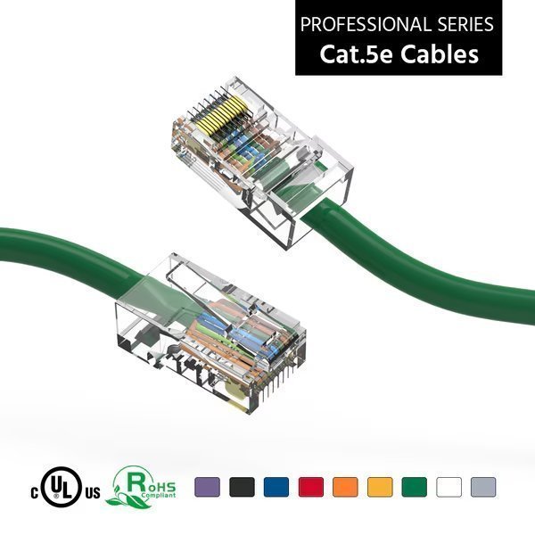 CAT5E UTP Ethernet Network Non Booted Cable- 10ft- Green, Bestlink Netware, Mfr#: 100405GN