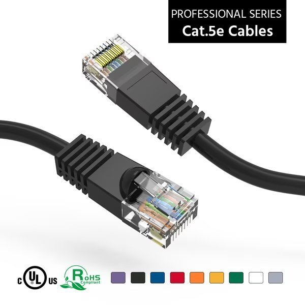 CAT5E UTP Ethernet Network Booted Cable- 1.5Ft- Black, Bestlink Netware, Mfr#: 100517BK