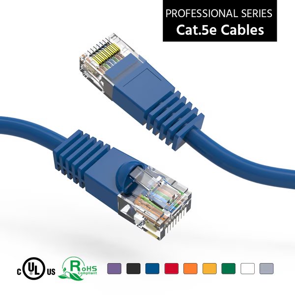 CAT5E UTP Ethernet Network Booted Cable - 3ft-Blue, Bestlink Netware, Mfr#: 100503BL