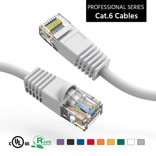 CAT6 UTP Ethernet Network Booted Cable- 10Ft- White, Bestlink Netware, Mfr#: 100706WT