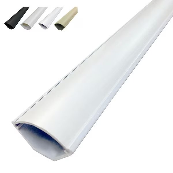Medium Corner Duct 1250 Series Cable Raceway- 5ft- White, Electriduct, Mfr#: SRCD-1250-5-WT