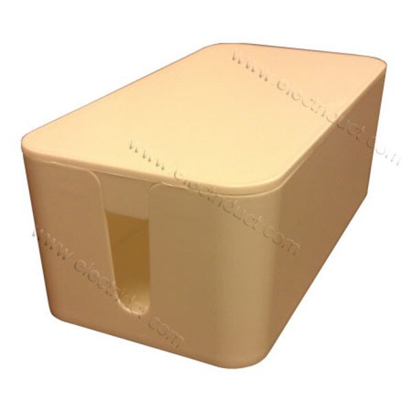 Cable Bin Mini w/ Surge Protector- White, Electriduct, Mfr#: PD-ED-CBM-WT