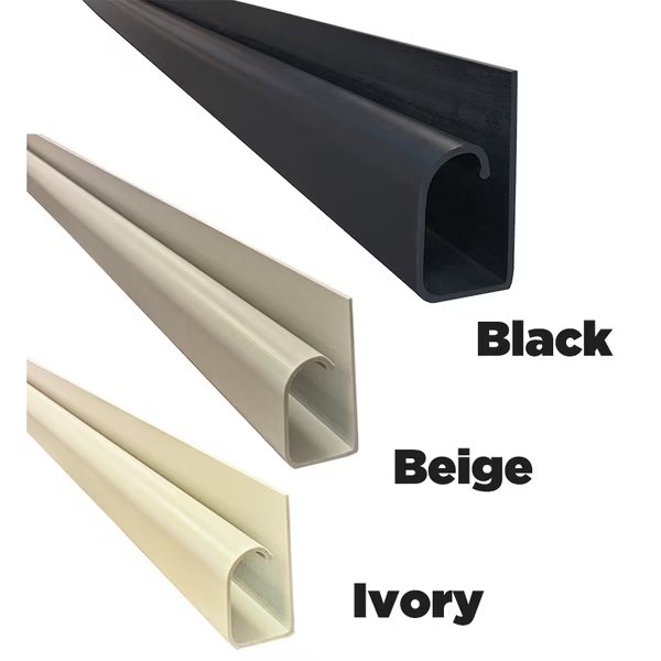 Large Hook Channel Cable Raceway- 36" x 1 Piece- Black, Electriduct, Mfr#: SR-ED-H3-LG-BK