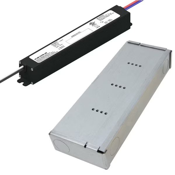 LO-PRO Wet Loc Jct Box Driver Combo - 48V VLM Constant Volt - 100W, Diode Led, Mfr#: VLM100W-48-LPS3R