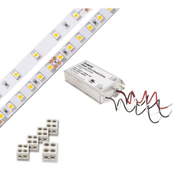 BLAZE 100 LED Tape Light, 12V, 3500K, 16.4 ft. Spl with 60W ELV Driver, Diode Led, Mfr#: DI-KIT-12V-BC1ODBELV60-3500