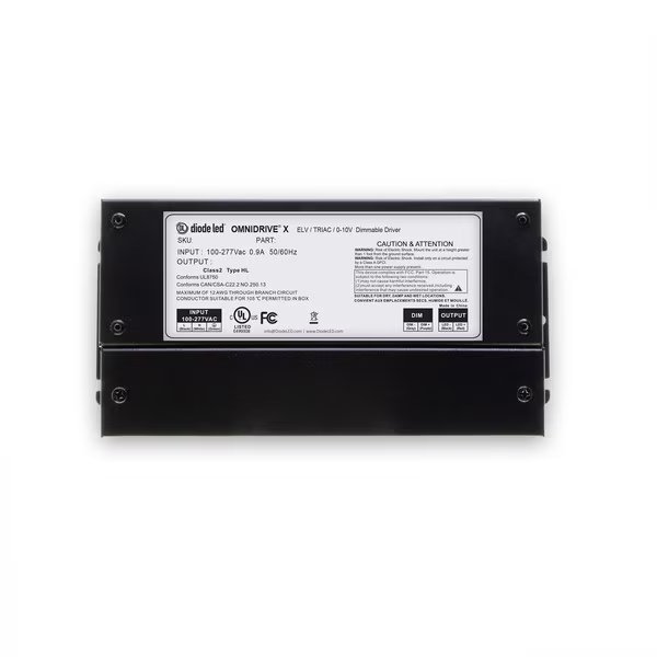 12V LED Dimmable Driver, 200W, ELV, 0-10V, Class 2 Wet Loc Juction Box, Omnidrive X, Mfr#: DI-ODX-12V200W-J