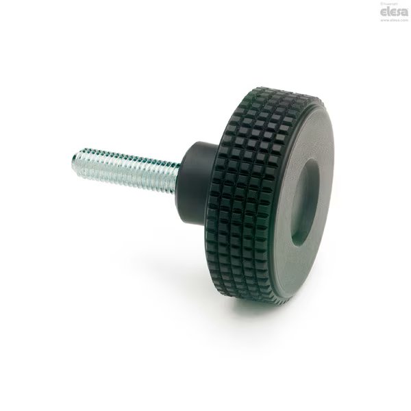 Zinc-plated steel threaded stud, MBT.50 p-3/8-16x1-C9, Elesa, Mfr#: MBT-p (inch sizes)
