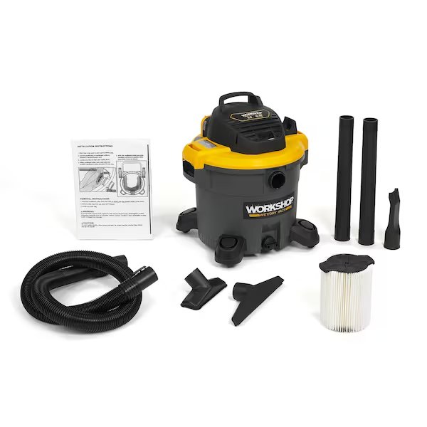 12 Gal. 5.0 Peak HP General Purpose Wet/Dry Vacuum with Accessories, Workshop Wet/Dry Vacs, Mfr#: WS1200VA