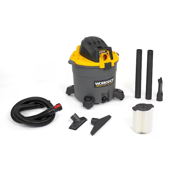 16 Gal. 6.5 Peak HP Heavy-Duty Wet/Dry Shop Vacuum with Accessories, Workshop Wet/Dry Vacs, Mfr#: WS1600VA