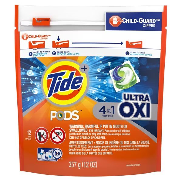 Oxi Original Scent Laundry Detergent Pod , 12PK, Tide, Mfr#: 75101