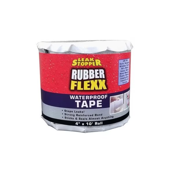 Leak Stopper Rubber Flexx White Rubber Polymers Waterproofing and Seam Tape, Black Jack, Mfr#: 4602-GA