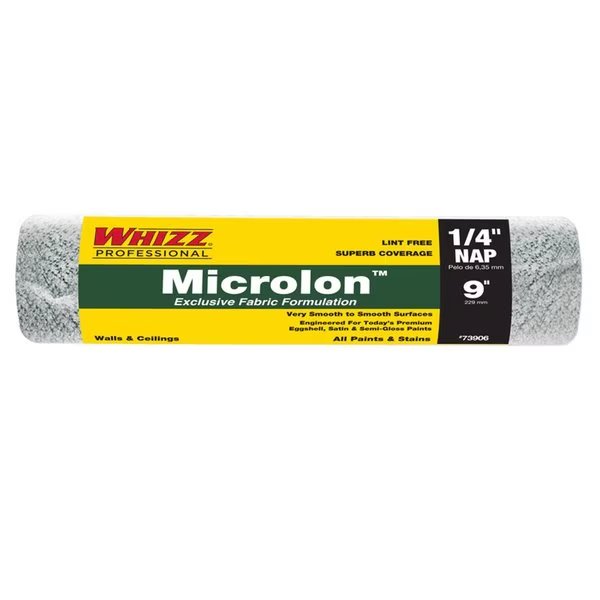 9 in Paint Roller Cover, 1/4" Nap, Microlon, Work Tools, Mfr#: 73906