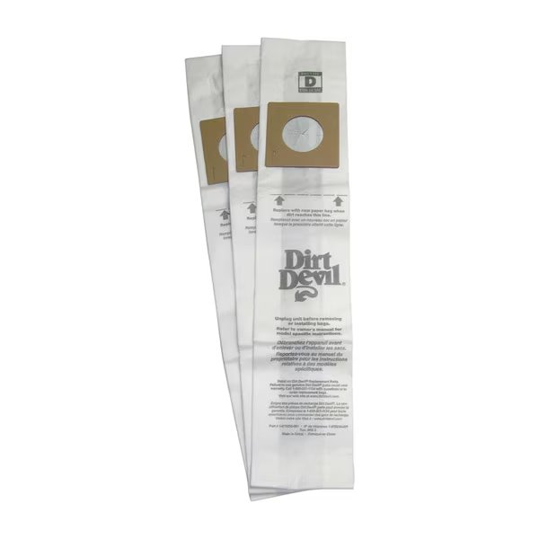 Vac Bag Type D Pk3, Dirt Devil, Mfr#: 3670147001
