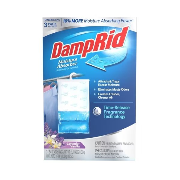 Hanging Moisture Absorber Lavender Vanilla Scent 15.4 oz , 3PK, Damprid, Mfr#: FG83LVSB