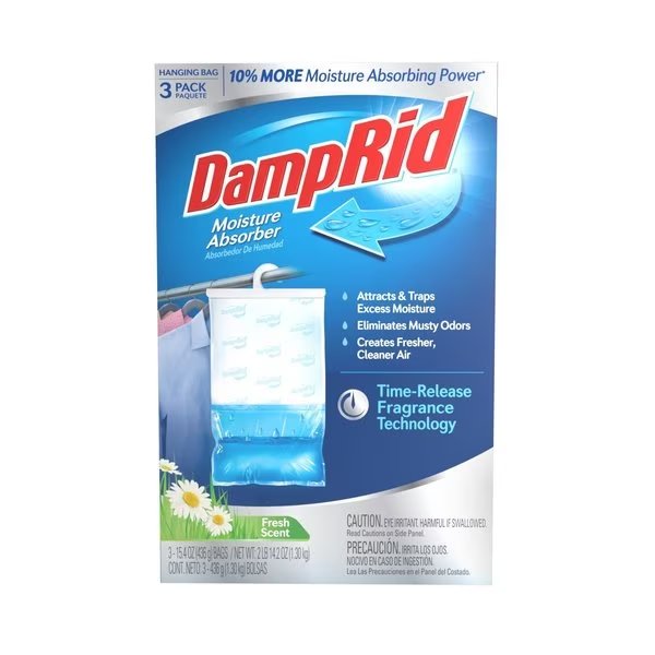 Hanging Moisture Absorber Fresh Scent 15.4 oz , 3PK, Damprid, Mfr#: FG83FSSB