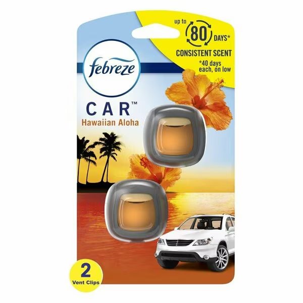 Hawaiian Aloha Scent Car Air Freshener 0.06 oz Liquid 2 pk, 8PK, Febreze, Mfr#: 01107