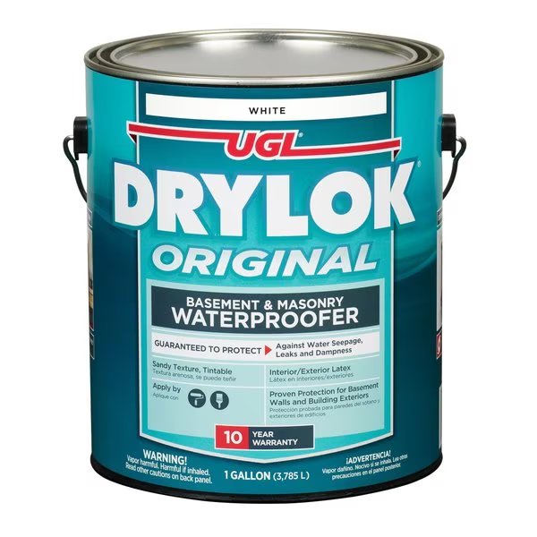 White Tintable Latex Masonry Waterproof Sealer 1 gal, Drylok, Mfr#: 27513