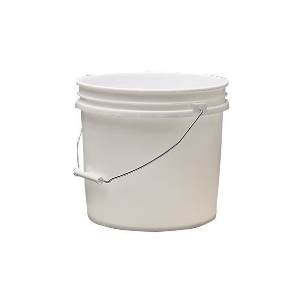 White 3.5 gal Paint Pail, Leaktite, Mfr#: 003G01WH180