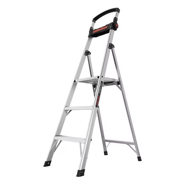 Xtra-Lite Plus 5 ft. H Aluminum Step Ladder Type IAA 375 lb. capacity, Little Giant Ladders, Mfr#: 15265-092