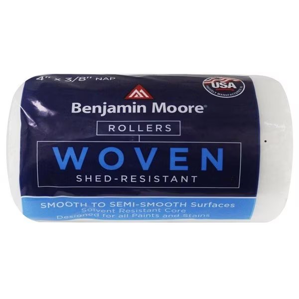 Benjamin Moore Woven 4 in. W X 3/8 in. Paint Roller Cover 1 pk, Premier, Mfr#: U65698-018