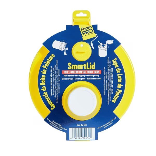 Foam Pro SmartLid Yellow Plastic/Polyethylene Paint Can Lid, Foampro, Mfr#: 134