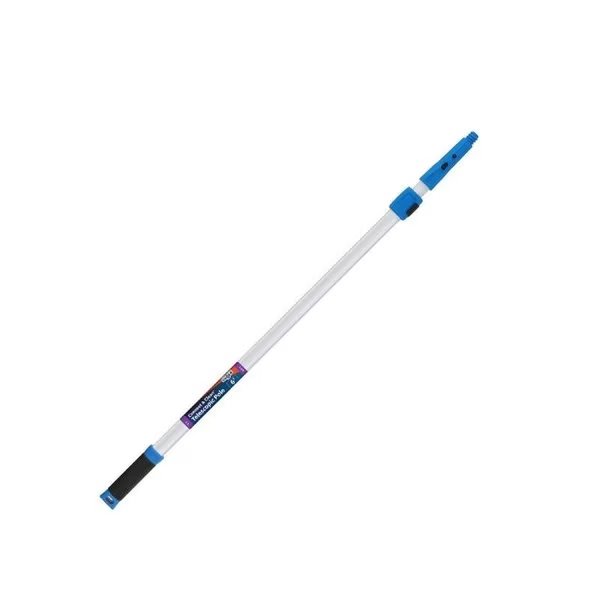 Telescoping 6 ft. L X 2 in. D Aluminum Extension Pole Blue/White, Unger, Mfr#: 972920