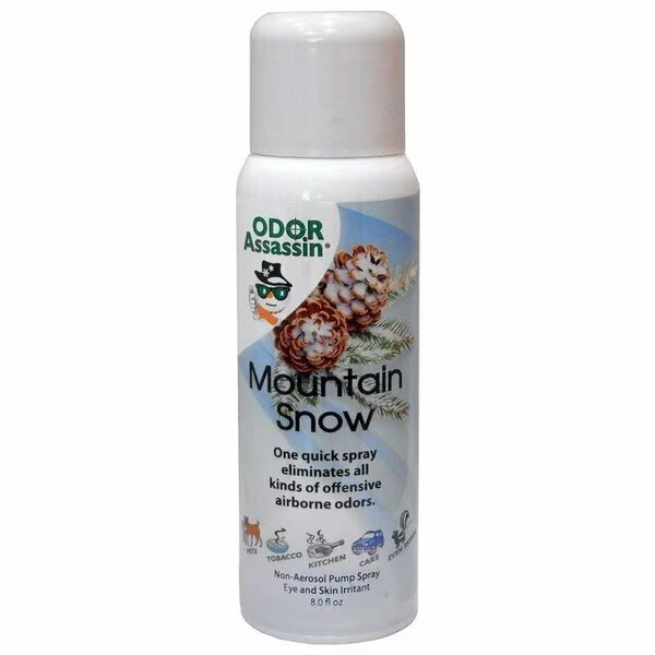 ODOR ELIMINATOR LIQUID SNOW 8OZ, Odor Assassin, Mfr#: 115615