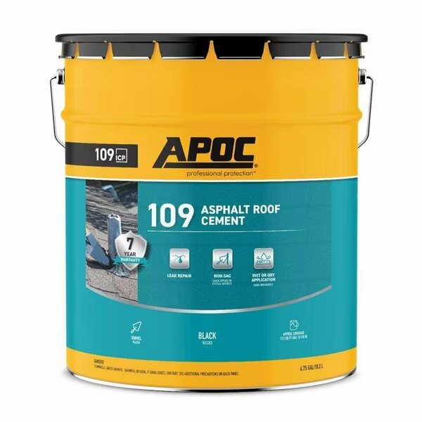 ROOF CMNT ASPHILIPS BLACK 5GAL, Apoc, Mfr#: AP-1095